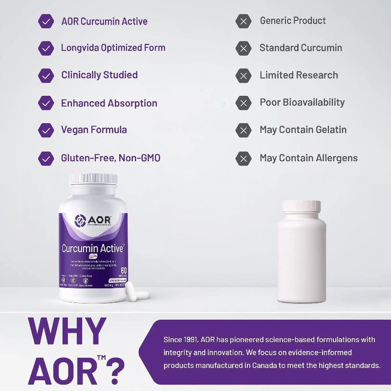AOR Curcumin Active 133.3mg  60 Vegan Capsules