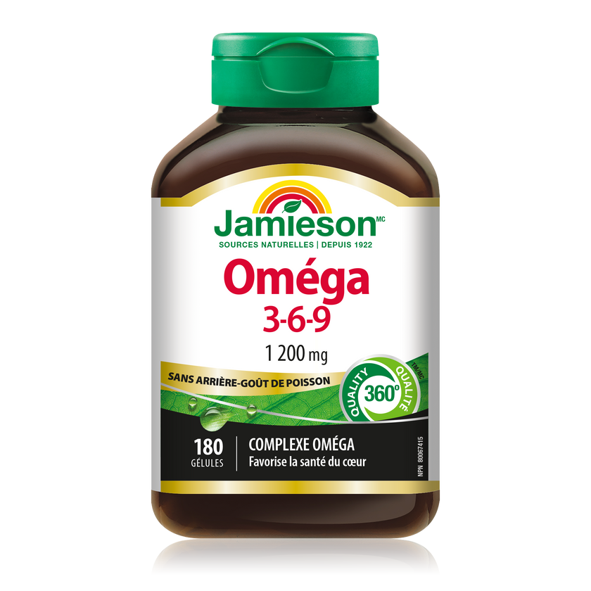 2 x Jamieson Omega 3-6-9 1200 mg 180 softgels Bundle