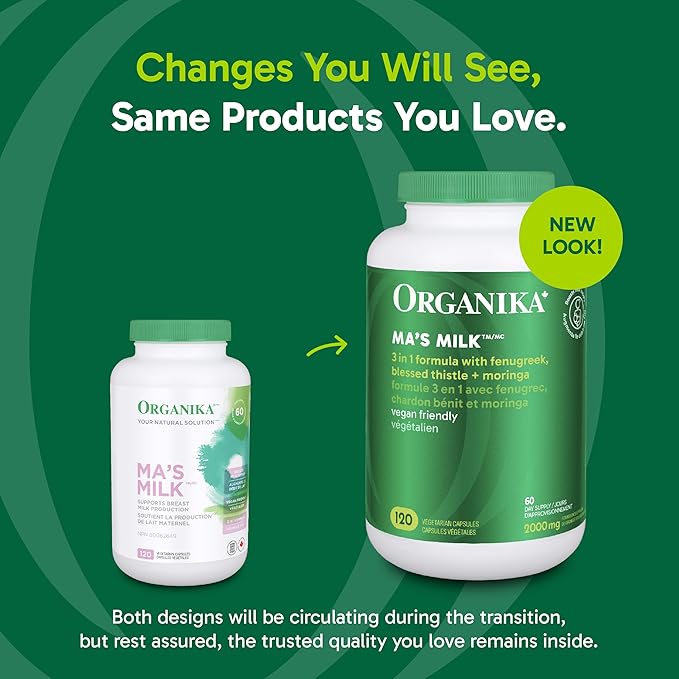 Organika 純天然母乳催乳劑 100 毫克。 120 粒