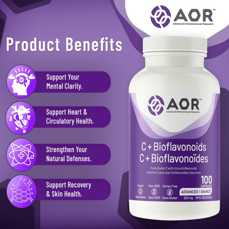 AOR Vitamin C + Bioflavonoids 100 Capsules