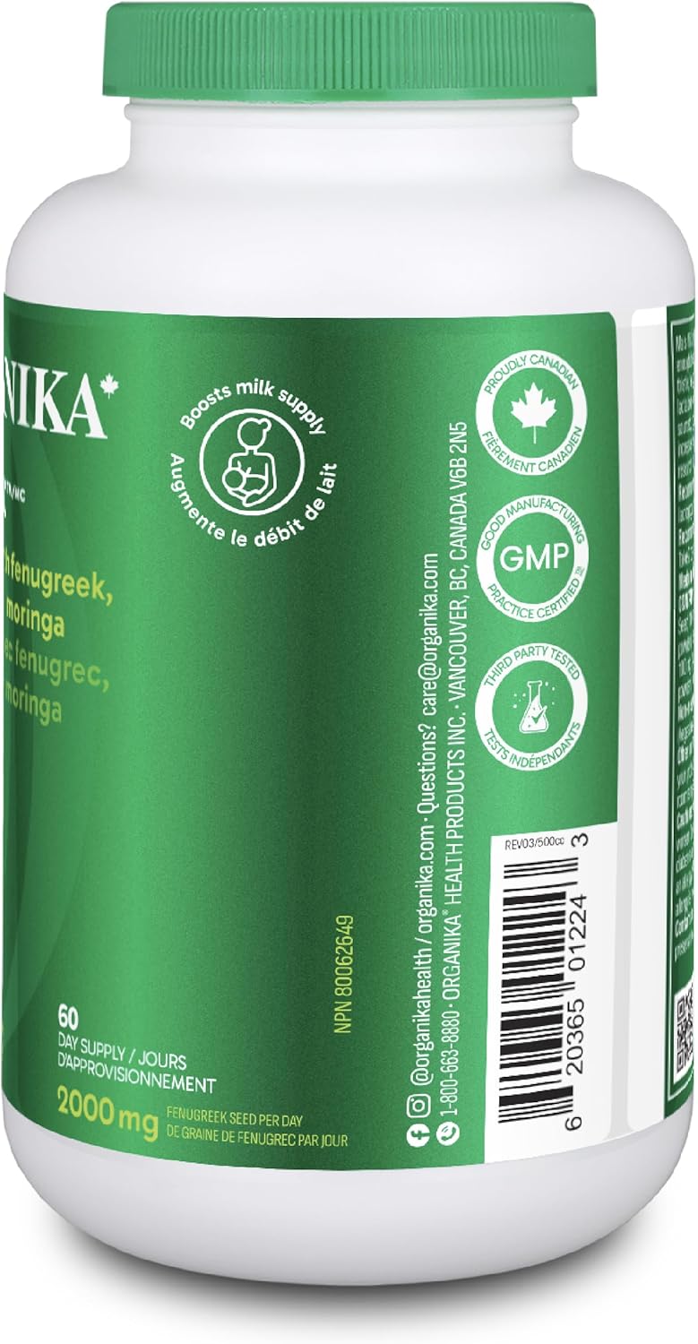 Organika 純天然母乳催乳劑 100 毫克。 120 粒