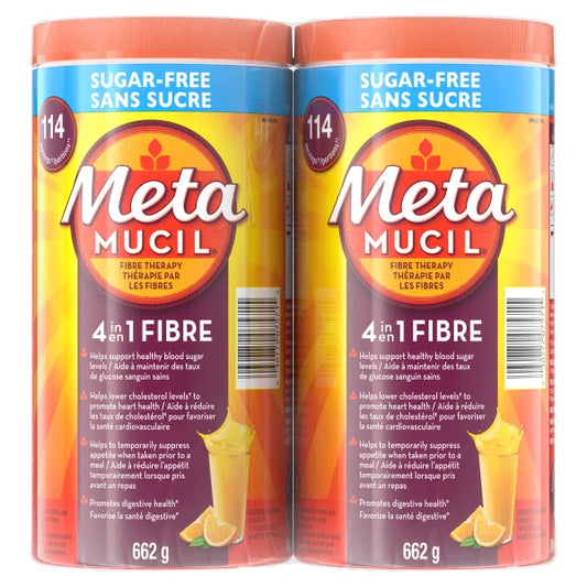 MetaMucil 四合一保健纖維(兩件裝)，橙子味，662g X 2 