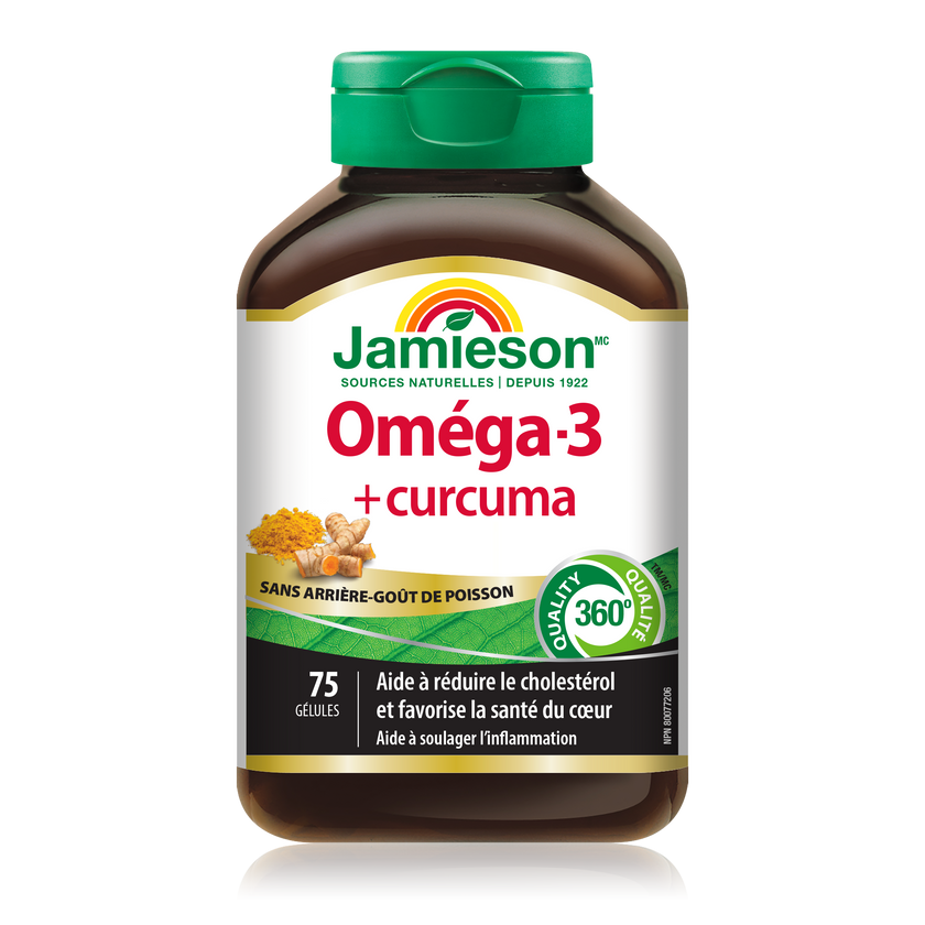Jamieson Omega 3 + Turmeric 75 softgels