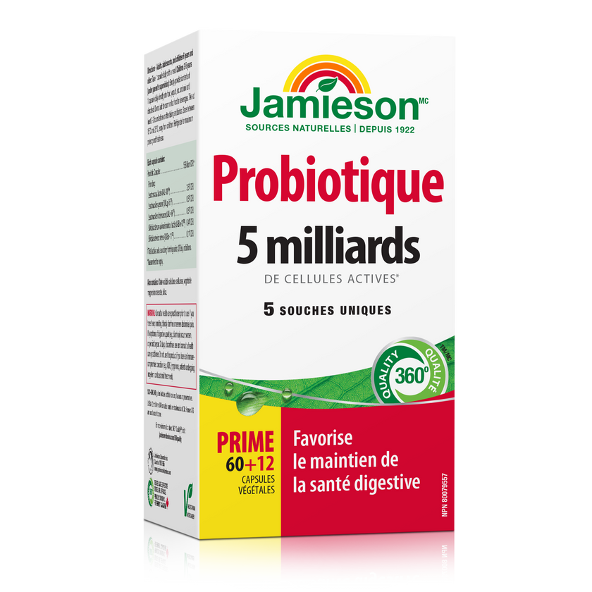 Jamieson 50 億活性益生菌 ，60 + 12 粒素食膠囊