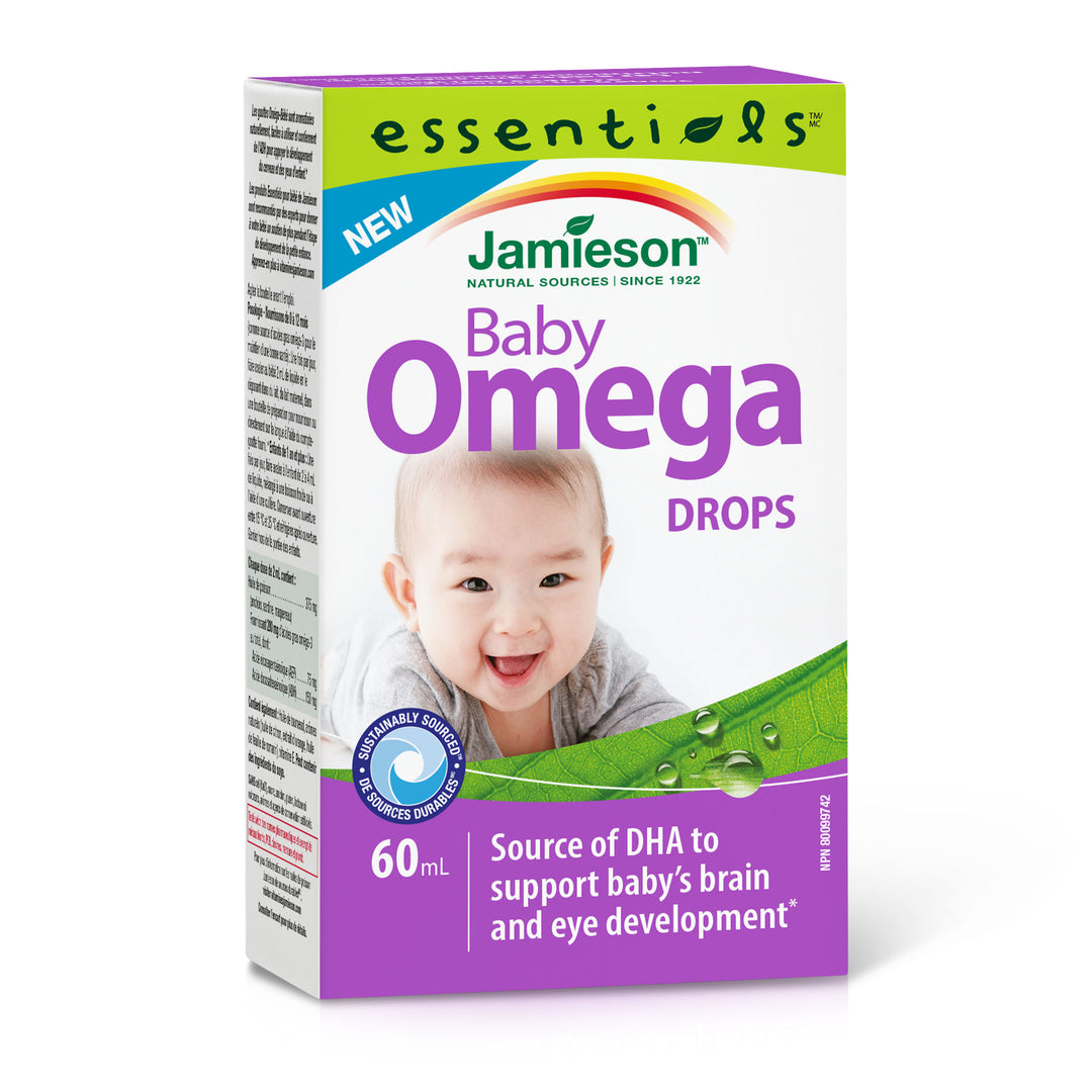 Jamieson Baby Omega Drops 60mL canadian label