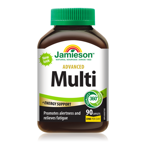 Jamieson Advanced Multivitamin & Energy Support, 90 caplets