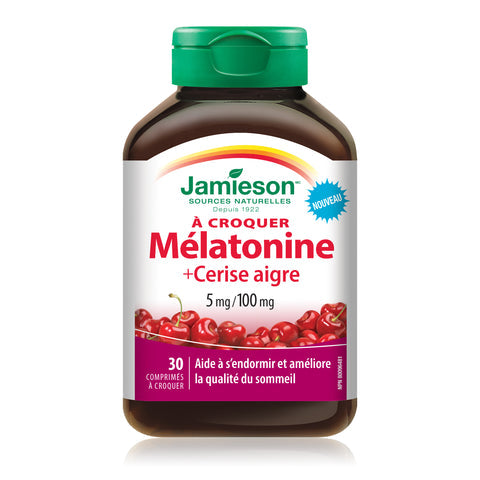 Jamieson Melatonine with Cerise aigre 30 comprimes a croquer