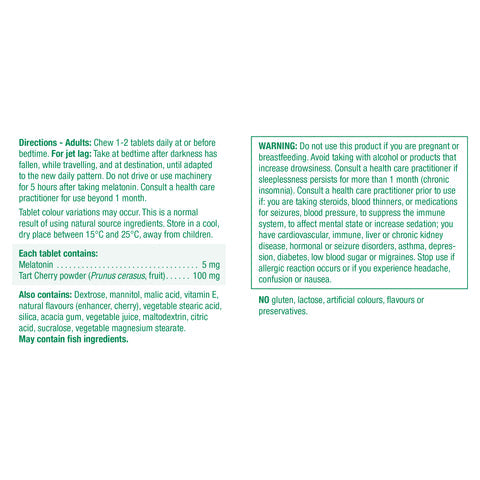 Jamieson Melatonin with Tart Cherry | 30 Chewables