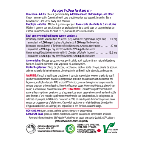 Jamieson Elderberry Cold & Flu Gummy 60s