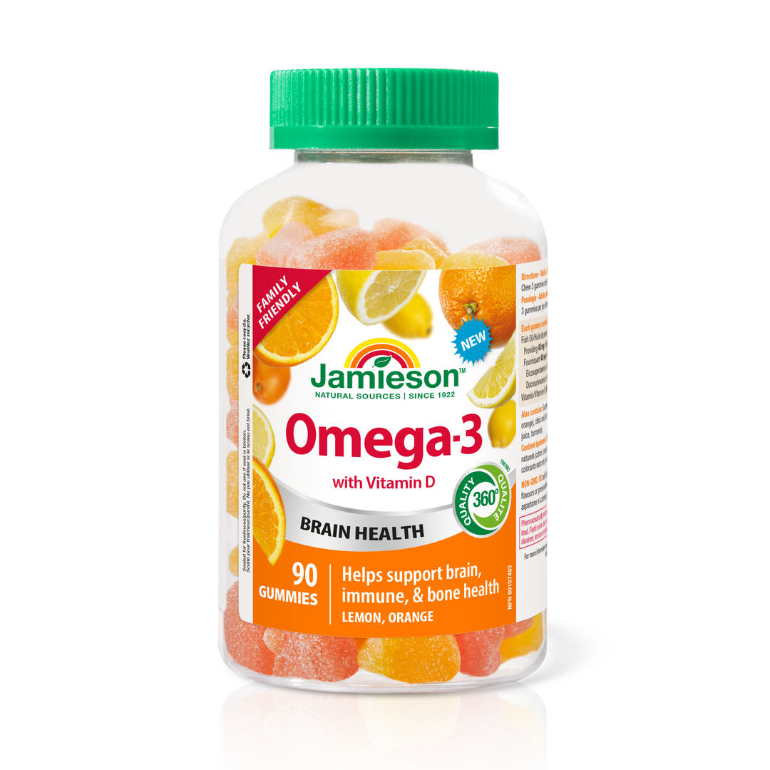 Jamieson Omega-3 Gummies | Family Friendly, 90 Gummies