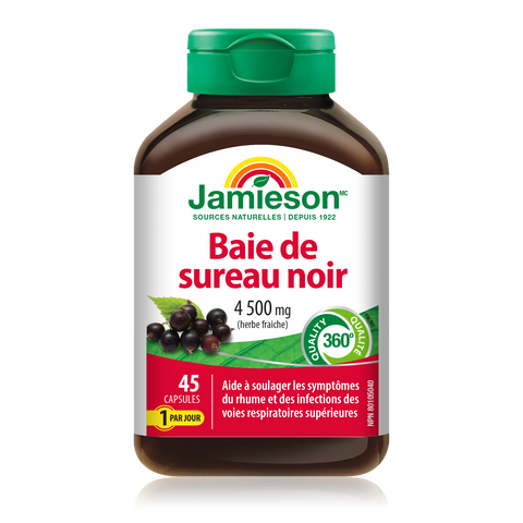 Jamieson Black Elderberry Raw Herb 45 Capsules