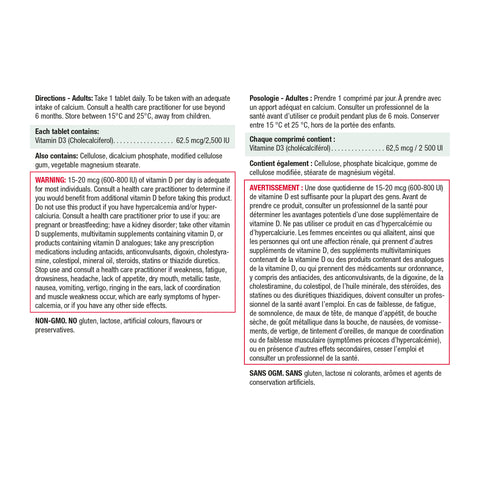 Jamieson Vitamin D3 2500IU , 450 Tablets