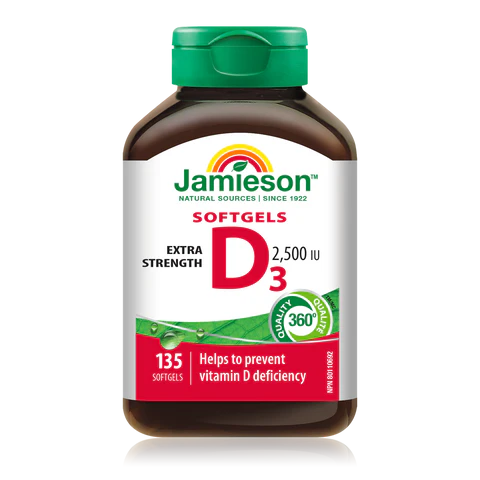 Jamieson Vitamin D3 2,500 IU | 135 Softgels