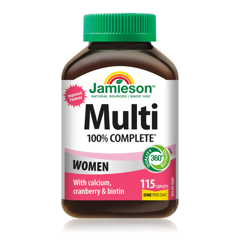 2 x Jamieson 100% Complete Multivitamin for Women 115 caplets Bundle