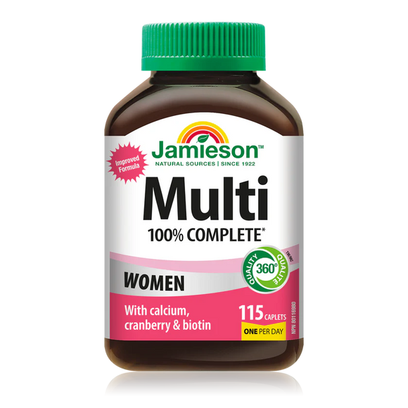 Jamieson 100% Complete Multivitamin for Women  115 caplets