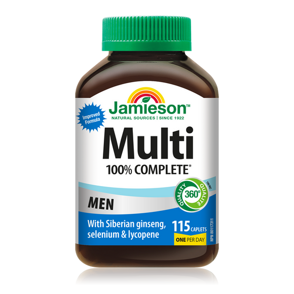 Jamieson 100% Complete Multivitamin for Men , 115 caplets  健美生