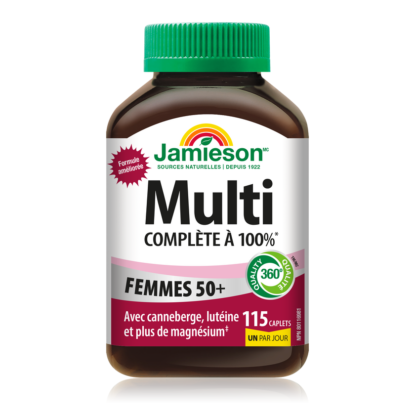Jamieson 100% Complete Multivitamin Women's 50+, 115 caplets
