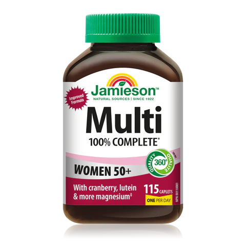 Jamieson 100% Complete Multivitamin Women's 50+, 115 caplets