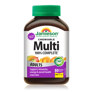 Jamieson 100% Complete Multi 80 Chewable Citrus tabs