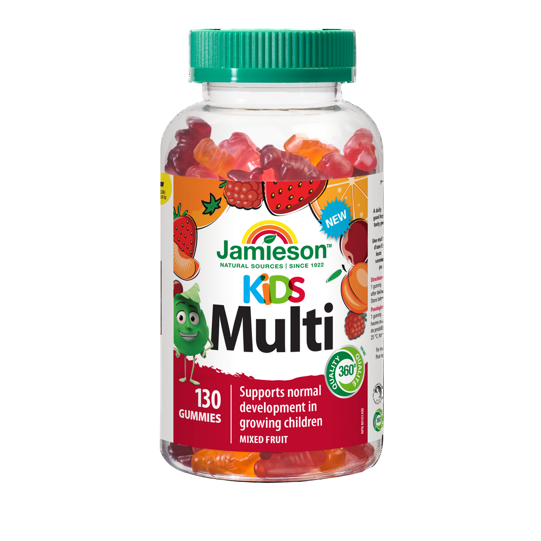 Jamieson  Multivitamin Gummies for Kids, 130 Gummies canadian label natvd.com