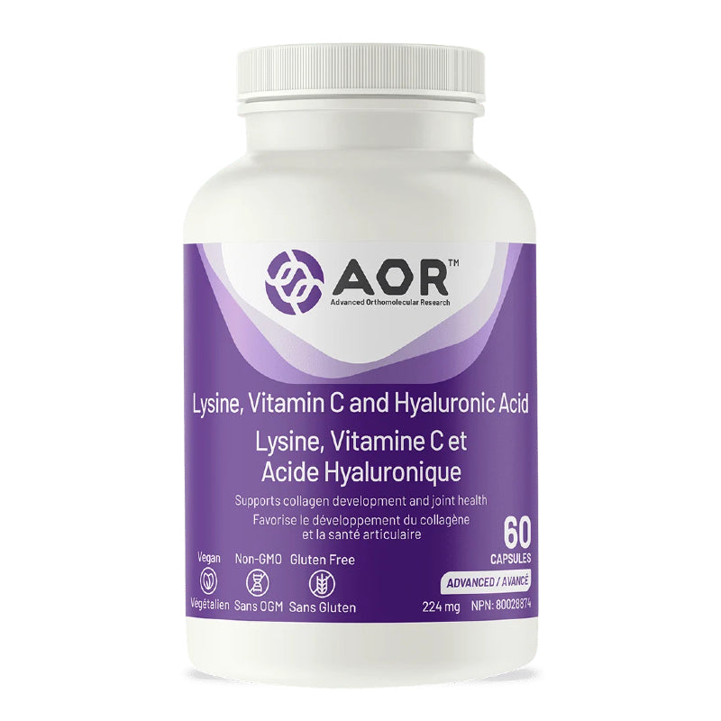 AOR Lysine, Vitamin C & Hyaluronic Acid 60 Capsules