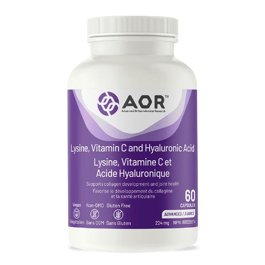 AOR Lysine, Vitamin C & Hyaluronic Acid 60 Capsules