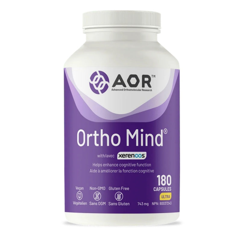 AOR Ortho Mind 认知支持胶囊 180粒素食胶囊 提升专注力和思维清晰度