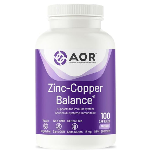 AOR Zinc-Copper Balance 17mg，100caps
