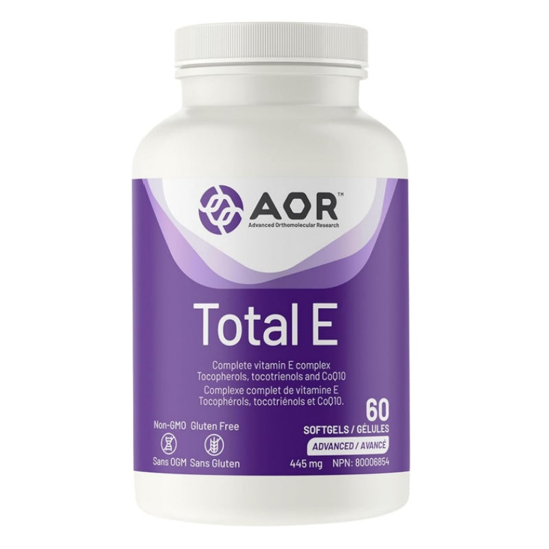 AOR Total E 60 sofgels - Vitamin E Complex Tocopherols, Tocotrienols & COQ10