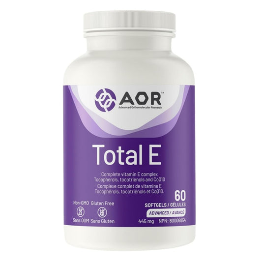 AOR Total E 60粒软胶囊 - 维生素E复合物（生育酚、生育三烯酚和辅酶Q10）保持年轻皮肤