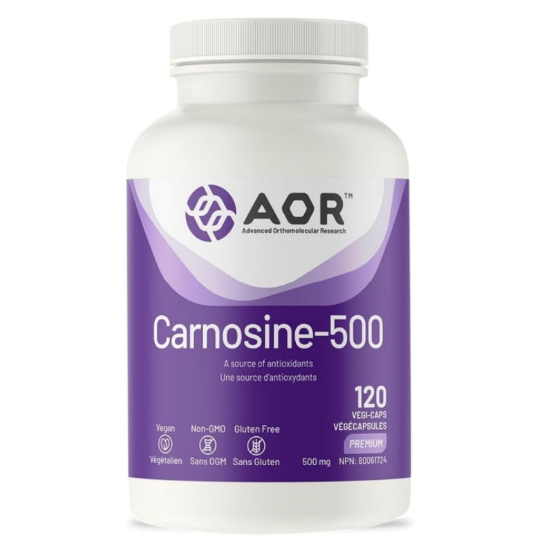 AOR 抗衰老肌肽-500， 120粒素食胶囊 支持细胞功能、肌肉活力和认知健康