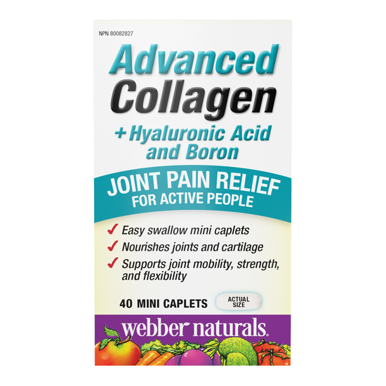 Webber Naturals Advanced Collagen + Hyaluronic Acid and Boron, 40 caplets