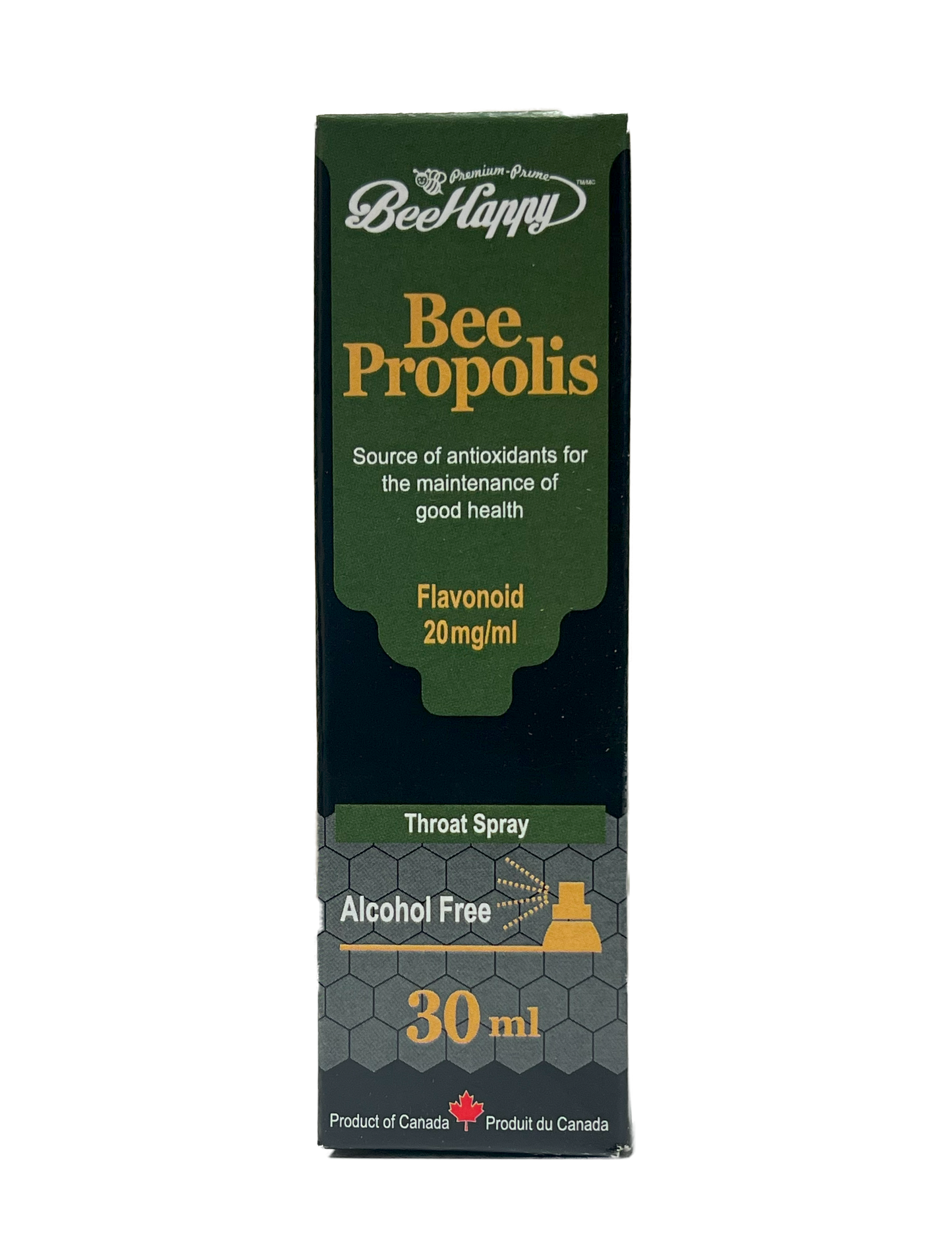 Bee Happy  咽喉噴霧/ 20毫克黃酮類，30毫升無酒精