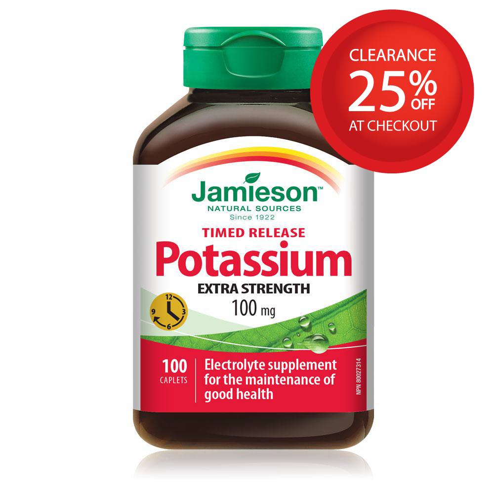 Jamieson 鉀100mg，定時釋放 ，100粒
