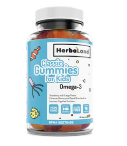 Herbaland Omega-3 Classic Gummies for Kids, 60 Gummies