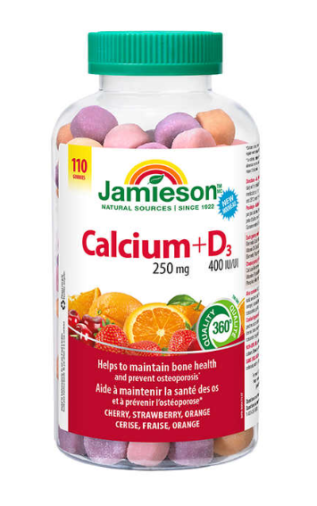 【clearance】Jamieson Calcium + Vitamin D3 Gummies, 110 Gummies EXP: 06/2025