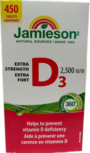 Jamieson Vitamin D3 2500IU , 450 Tablets