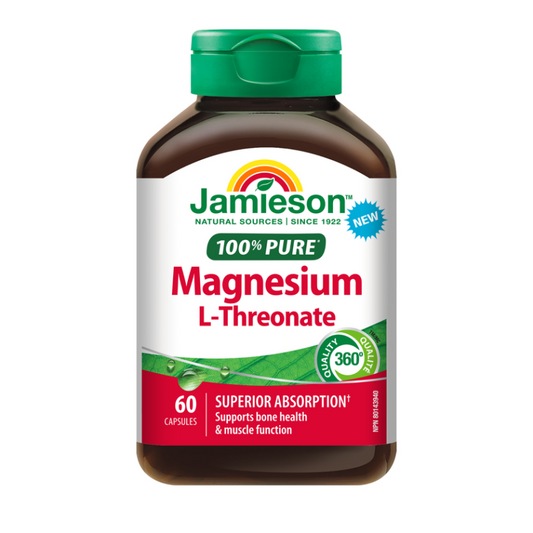 Jamieson 100% 純鎂 L-蘇糖酸酯 50毫克 60粒膠囊