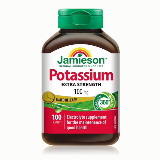 Jamieson Potassium 100mg  Time Release 100 caplets