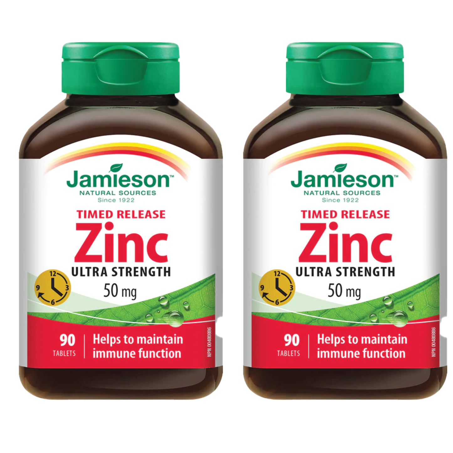 【优惠组合】2瓶 x Jamieson 锌50毫克 定时释放,90片