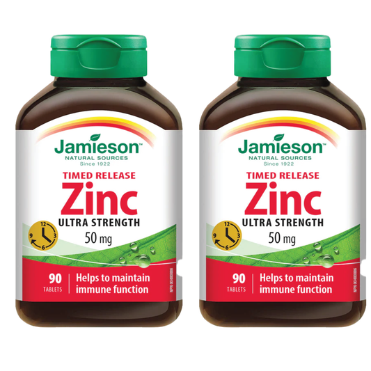 【优惠组合】2瓶 x Jamieson 锌50毫克 定时释放,90片