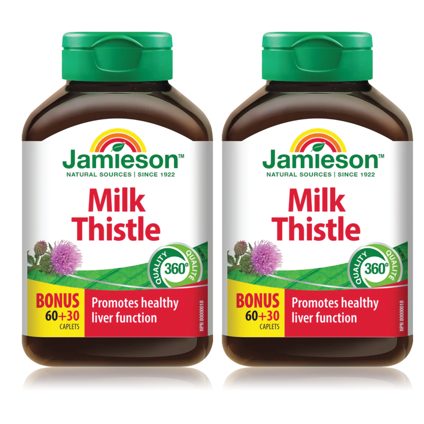 2 x Jamieson Milk Thistle, 60+30 caplets Bundle