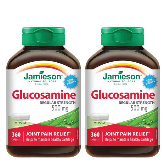 2 x Jamieson Glucosamine Sulfate, 500mg, 360 Capsules Bundle