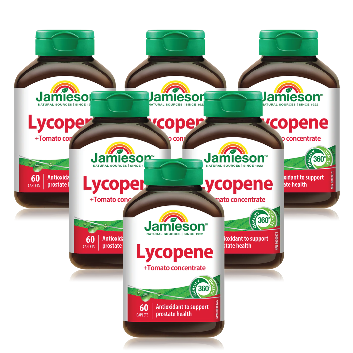6 x Jamieson Lycopene 10 mg, 60 caplets Bundle