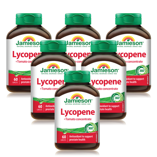 6 x Jamieson Lycopene 10 mg, 60 caplets Bundle