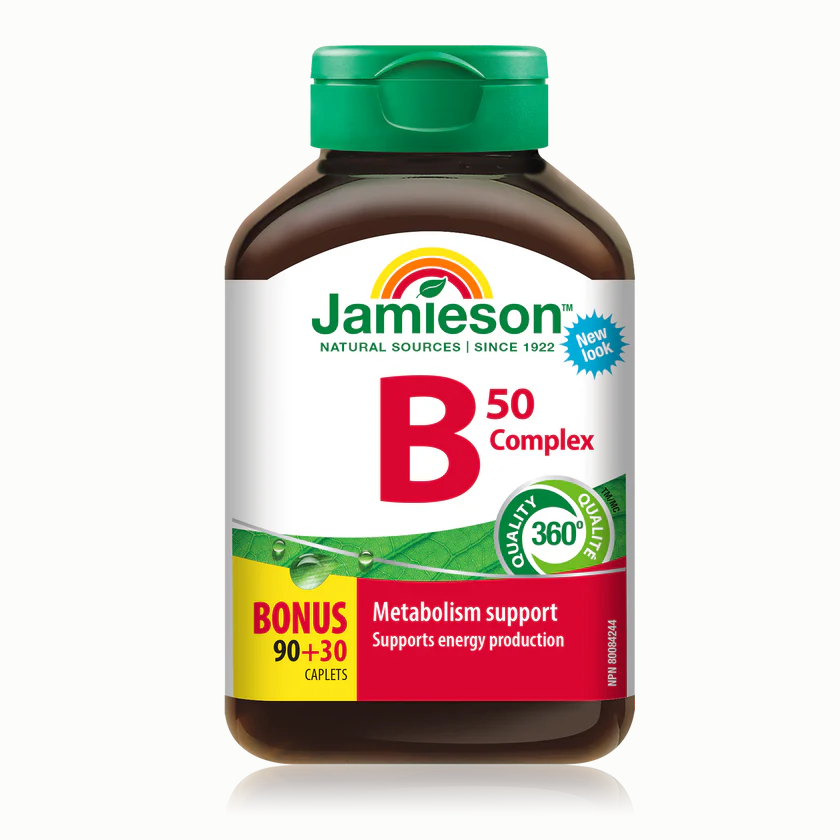 Jamieson 缓解压力 维生素B 50，加量装，90+30粒