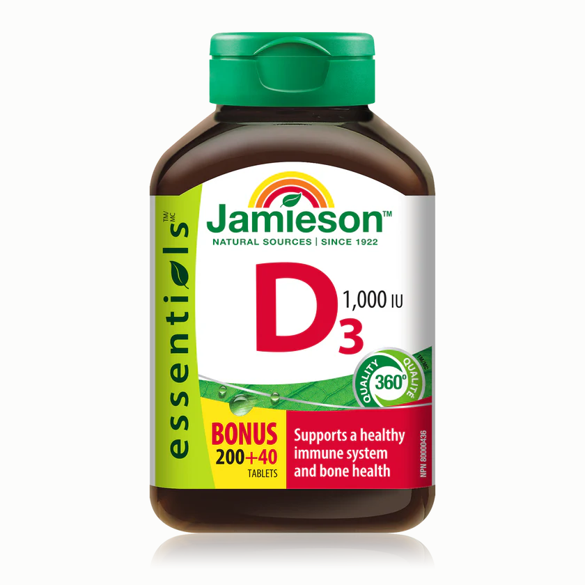 Jamieson Essentials Vitamin D 1000 IU, 240 tabs