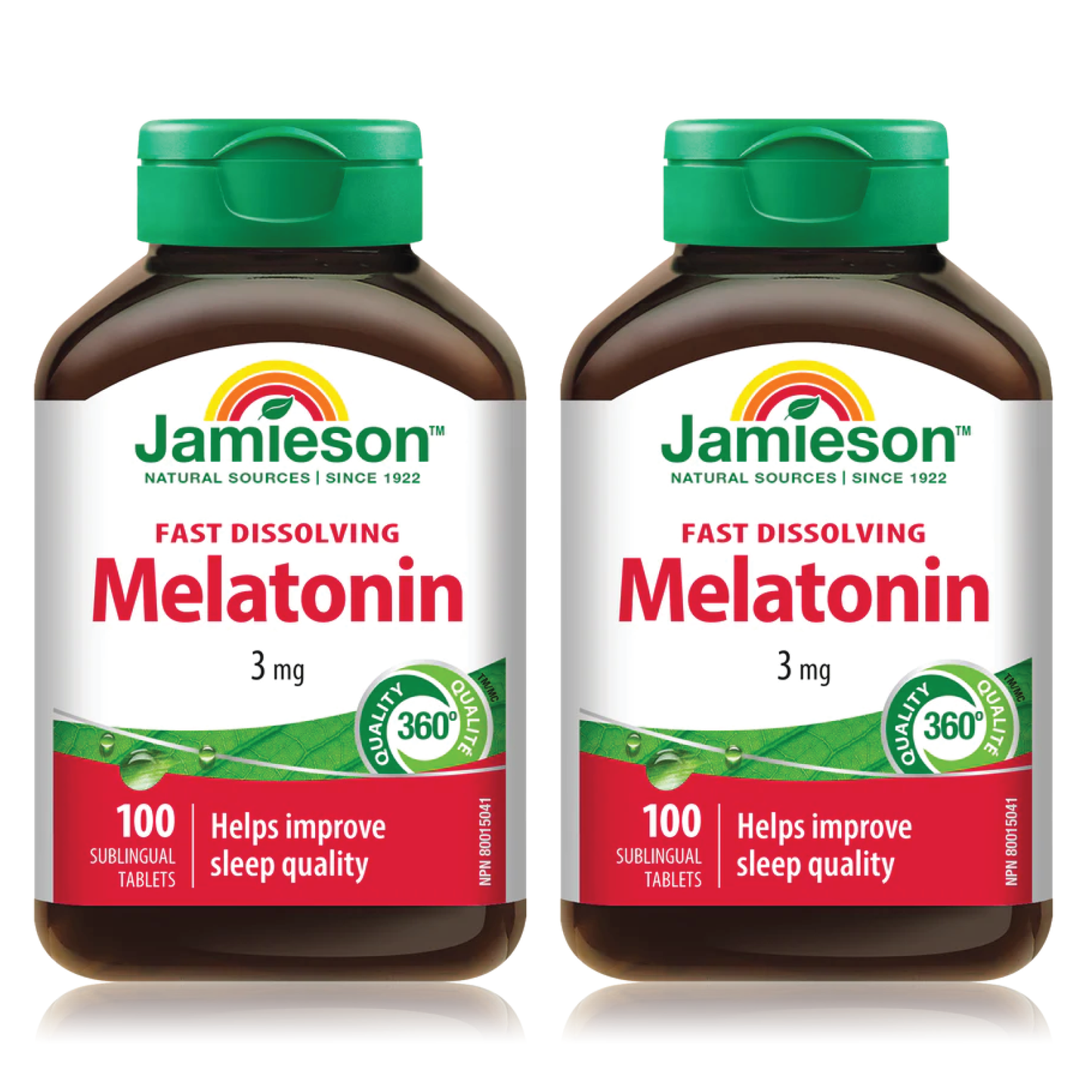 【优惠组合】2瓶 x Jamieson 健美生 褪黑激素片剂, 3毫克, 100片