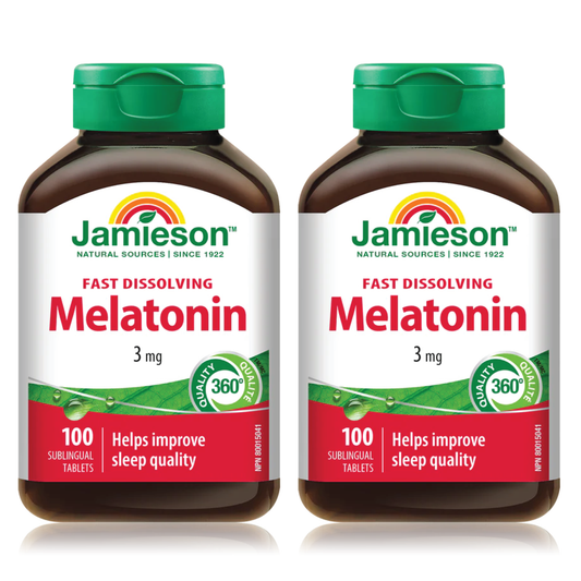 【優惠組合】2瓶 x Jamieson 健美生 褪黑激素片劑, 3mg, 100片