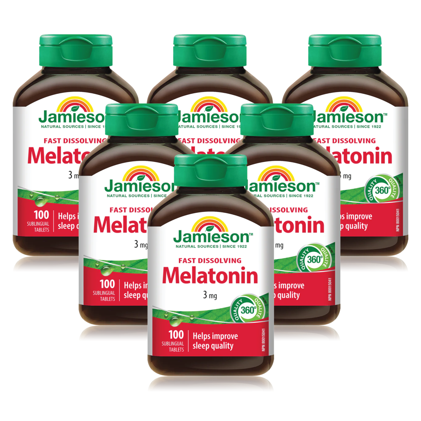6 x Jamieson Melatonin 3 mg 100 tablets Bundle